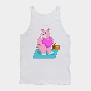 Hippo at Fitness with Radio Tank Top